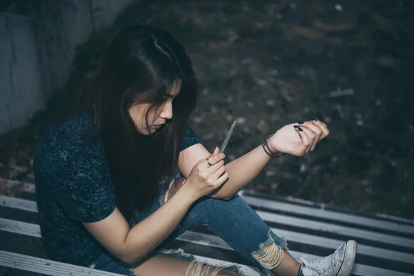 Asyalı Kadın Aşktan Üzgün Erkek Arkadaş Stresi Kalp Kırıcı Kadın — Stok fotoğraf