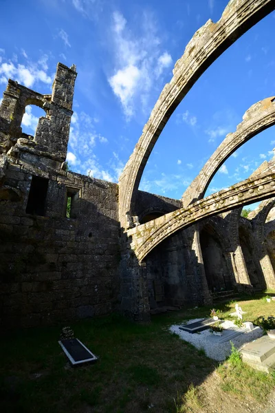 Lipca 2020 Kambadosie Galicji Ruiny Kościoła Santa Maria Kambadosie Galicji — Zdjęcie stockowe