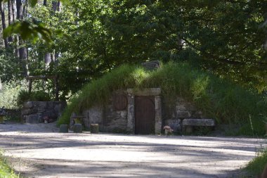 Çocuk parkı Galiçya 'daki Grobit köyü.