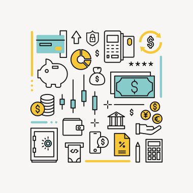 finans ve para ödeme infografik özet tasarım vektörü