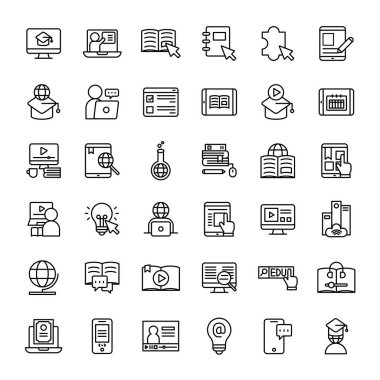 çevrimiçi eğitim 36 ana hatlar vektörü