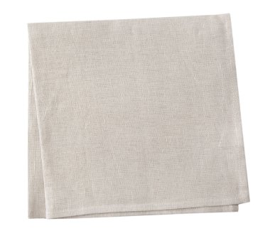 Mutfak havlu bej kumaş izole.