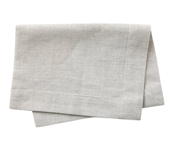 灰色厨房毛巾白色隔离 — 图库照片