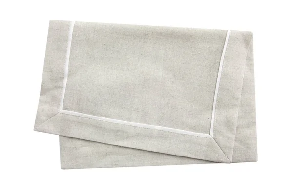 Kitchen Towel Cloth Isolated Grey Folded Napking — Stock Photo, Image