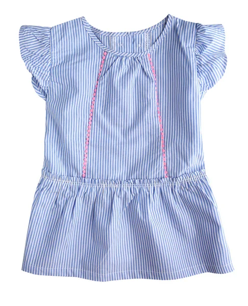 Blusa Criança Algodão Isolada Moda Top Cor Azul — Fotografia de Stock