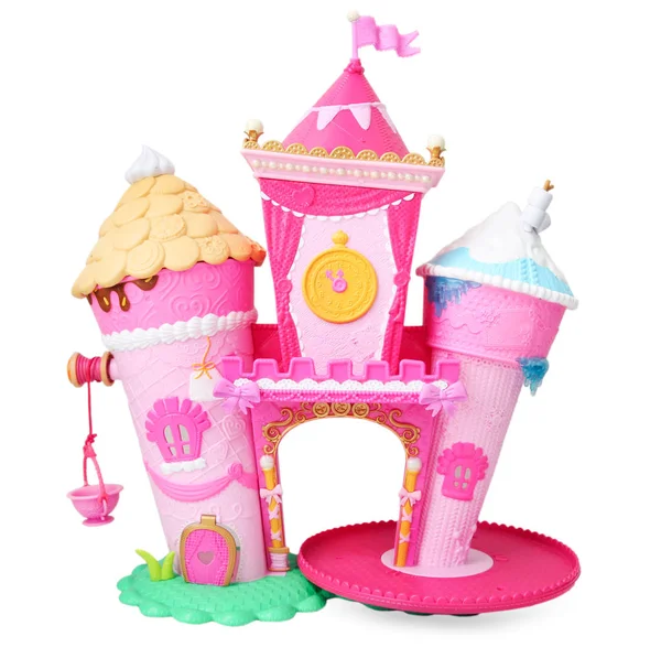 Bambola Plastica Casa Isolata Toy Castello — Foto Stock