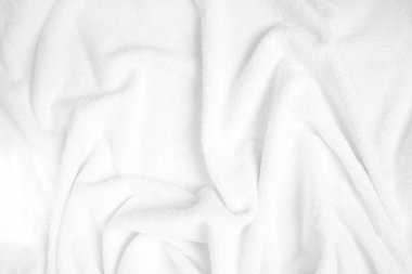 Beyaz kabarık havlu arka plan dokusu.