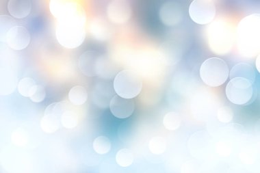 Mavi renkli parlak kış bokeh arka.