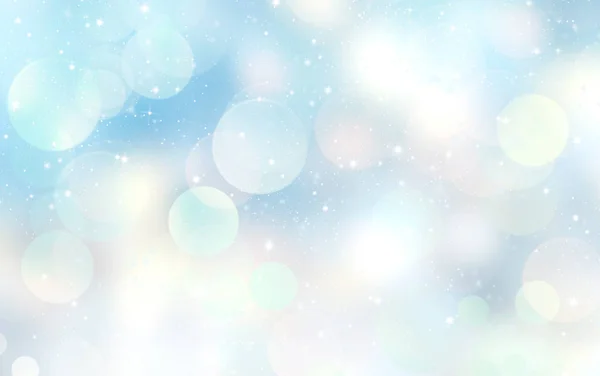 Light blue soft colors winter abstract blurred bokeh background.Christmas holiday backdrop.