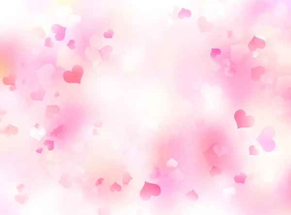 Valentine's day background,blurred hearts backdrop. — Stock Photo, Image