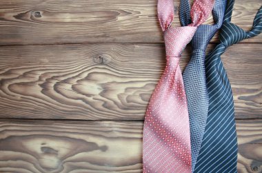 Babalar günü kavramı boş alan ahşap arka plan. Bağları portre.