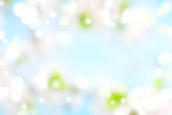 Spring blue blurred natural background.Easter backdrop.Soft text — 스톡 사진