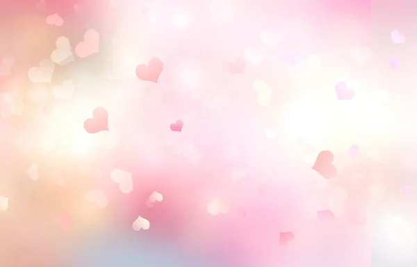 Valentin-nap elmosódott szív rózsaszín háttér, romantikus elvont — Stock Fotó