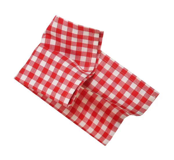 Picnic Checkered Towel Isolated Dish Cloth Gingham Napkin Checked Kitchen — Stock Photo, Image