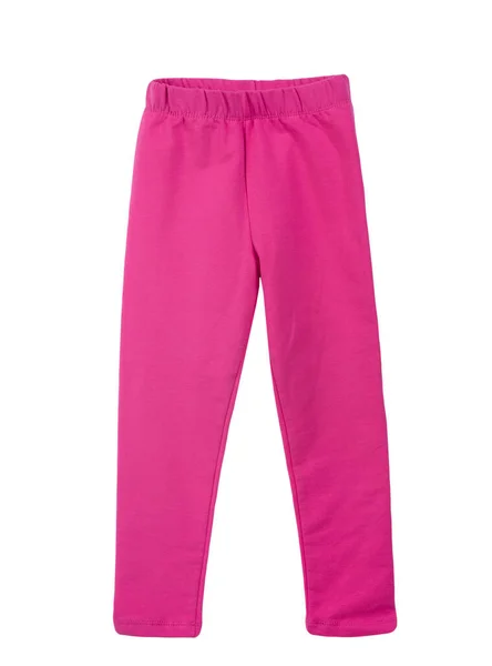 Pink Leggings Cotton Child Pants Isolated White Single Object Fashion — Stock Photo, Image