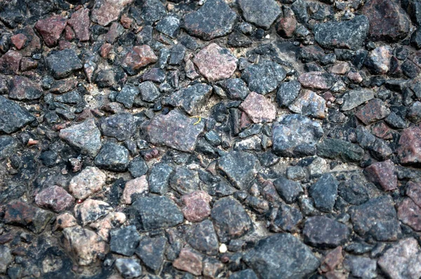 石のハード道路の表面 道路建設の古い技術 雨が降ったアスファルト 未来的背景 — ストック写真