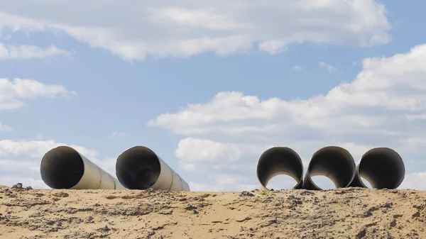 Pipes at a construction site — Stock Photo, Image