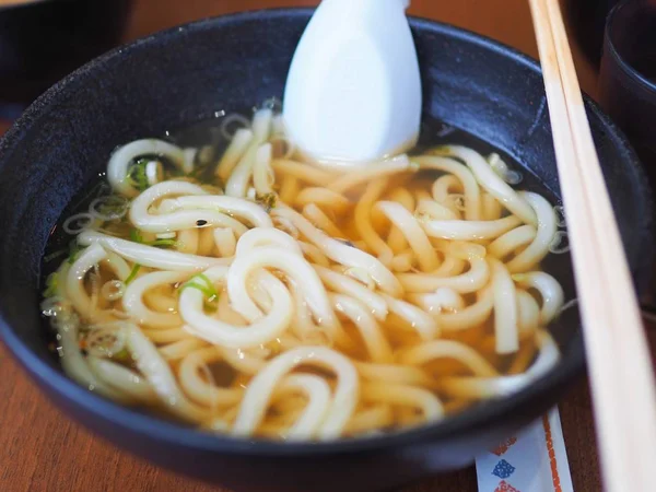 Nudlová Polévka Nazývá Udon Japonské Jídlo Restauraci — Stock fotografie