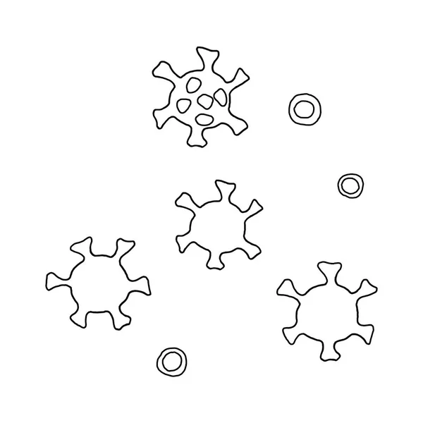 Icono Del Virus Logo Infección Por Bacterias Virales Molécula Coronavirus —  Fotos de Stock