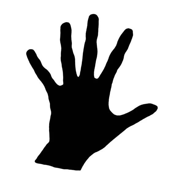 Silhueta Mão Desenhada Mão Elemento Design Sobre Tema Parar Racismo — Fotografia de Stock