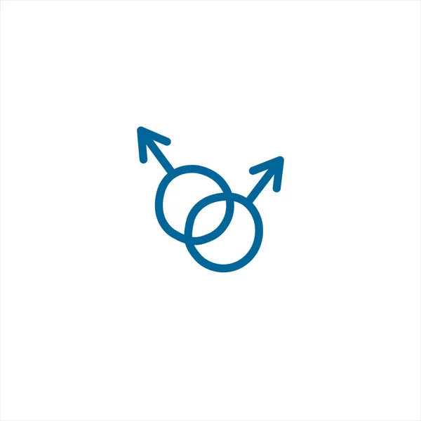 Męskie Symbole Płci Ręcznie Rysowane Zarys Ikony Doodle Koncepcja Płci — Wektor stockowy