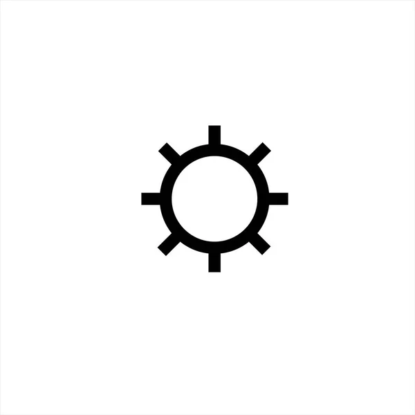 Sonnensymbol Symbol Für Sonniges Wetter Vector Handgezeichnete Illustration Stil Eines — Stockvektor