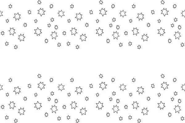 Seamless Pattern Tracks Clouds Clusters Lines Contour Stars White Background — 스톡 벡터