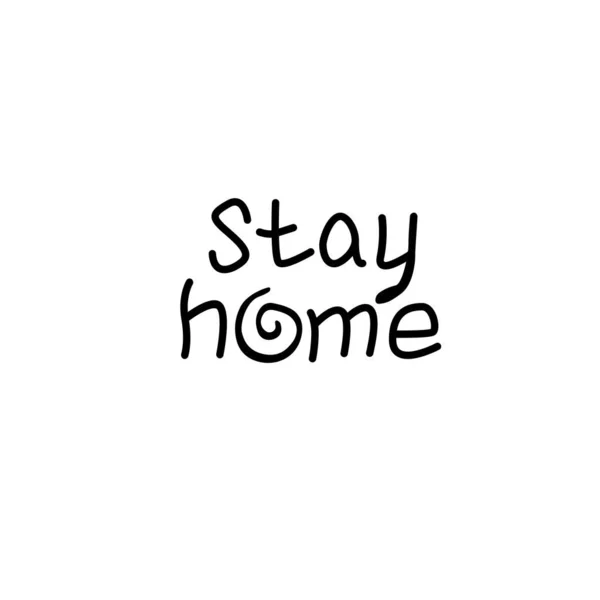 Μείνετε Στο Σπίτι Είστε Ασφαλείς Χέρι Διάνυσμα Γράμματα Σχετικά Θέμα — Διανυσματικό Αρχείο