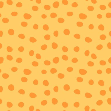 Arka plan puantiyeli. Kusursuz desen. Rastgele noktalar, daireler, hayvan derisi. Kumaş ve duvar kağıtları için tasarım. Düzensiz rastgele soyut vektör dokusu. Grafik arkaplanı tekrarlanıyor.