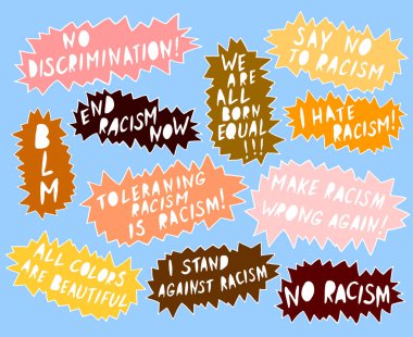 Irksal eşitsizliği ve devrimci tasarımı protesto eden, anti-tiryakilik teması üzerine el yazısıyla yazılmış bir vektör seti. El ilanları, çıkartmalar, posterler, aksiyon, slogan.