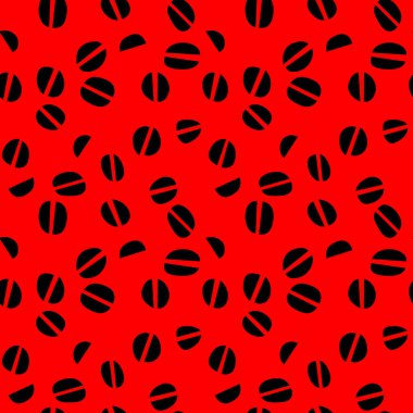 Kahve çekirdekleriyle kusursuz desen. Kafe, bistro, restoran, bar menü kartı için vektör illüstrasyon geçmişi. Gıda ve içecek soyut doku tasarımı.