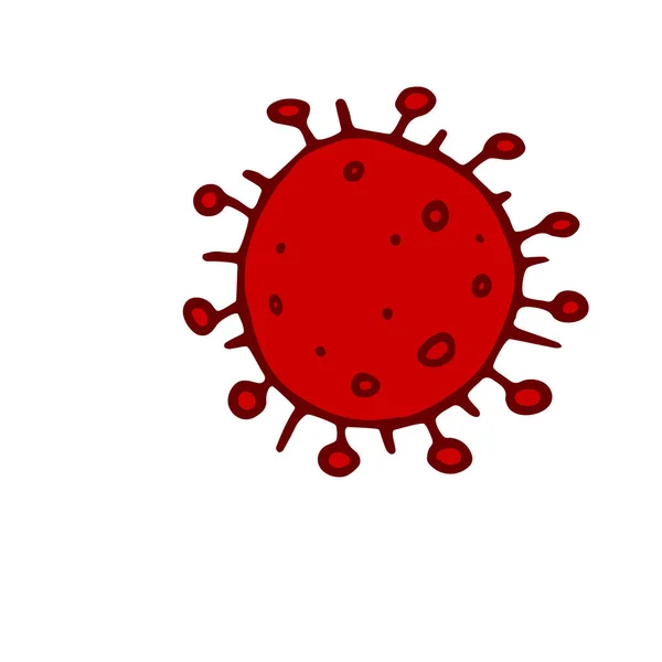 Vírus Ikon Molekuláris Vírusfertőzés Koronavírus Influenza Laboratóriumi Fertőzés Teszt Színes — Stock Vector