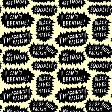 Irksal eşitsizliği ve devrimci tasarımı protesto eden, anti-tiryakilik teması üzerine el yazısıyla yazılmış kusursuz vektör deseni..