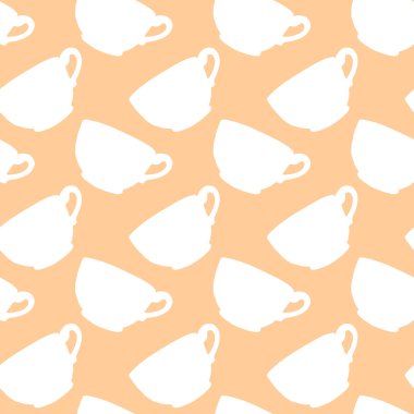 Kahverengi benekli puantiyeli kusursuz desen. El yapımı basit mutfak malzemeleri. Yiyecek ve içecek taşıyıcı illüstrasyonu. Arka plan, ambalaj, ev dekorasyonu, mutfak tekstili, menü, kafe.