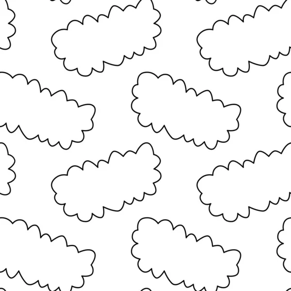 Płynny Wzór Bąbelkami Mowy Kształcie Chmur Pop Art Komiks Stylu — Wektor stockowy