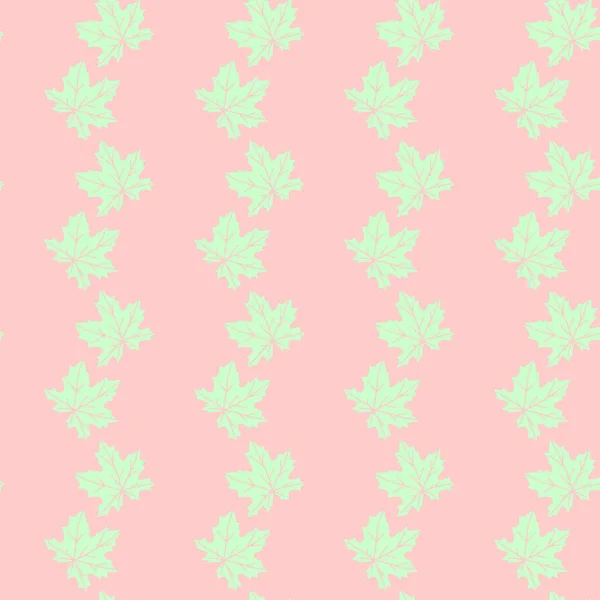 실루엣 단풍나무의 거무스름 무늬는 분홍색 배경에 분리되어 초대장 가정용 직물을 — 스톡 벡터