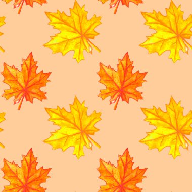 Sonbahar suluboya akçaağaç kusursuz bir iz bırakır. Renkli sonbahar arkaplanı ve dokusu.