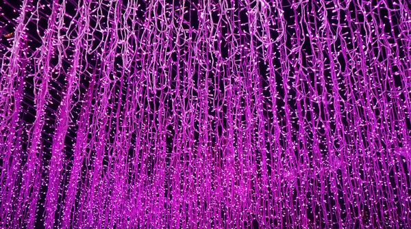 Żywe Fioletowe Podświetlane Światła Sufitowe String Tle Lub Baner — Zdjęcie stockowe