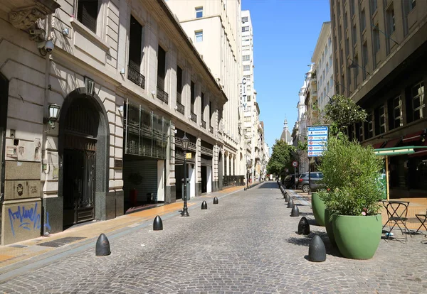 Narrow Street Gorgeous Buildings Downtown Buenos Aires Argentina South America — Stock Photo, Image