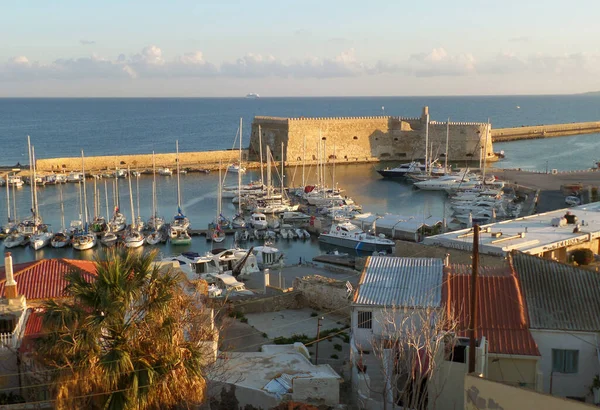 Castello Mare Fortaleza Koules Fortaleza Veneciana Histórica Puerto Viejo Heraklion — Foto de Stock