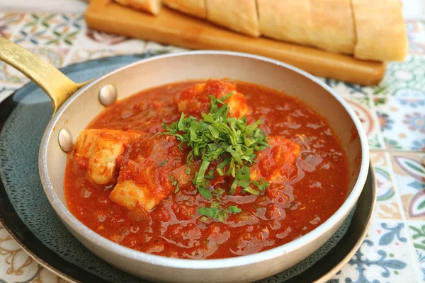 Chakhokhbili Savoureux Ragoût Poulet Géorgien Aux Tomates Aux Herbes — Photo