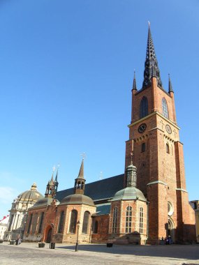 İsveç 'in Stockholm kentindeki en eski binalardan biri olan Riddarholm Kilisesi.