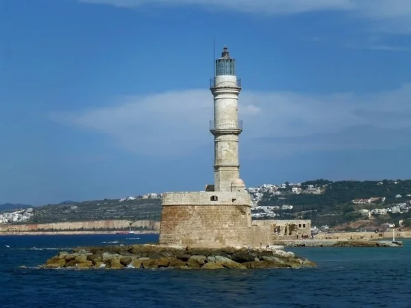 Faro Veneciano Chania Monumento Histórico Puerto Viejo Chania Isla Creta — Foto de Stock