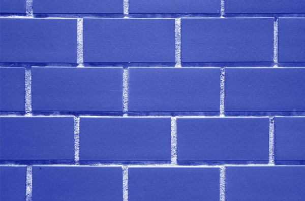 Levendige Cobalt Blue Gekleurde Bakstenen Muur Voor Achtergrond Banner Achtergrond — Stockfoto