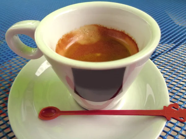 Tener Poco Descanso Una Taza Espresso Aromático —  Fotos de Stock