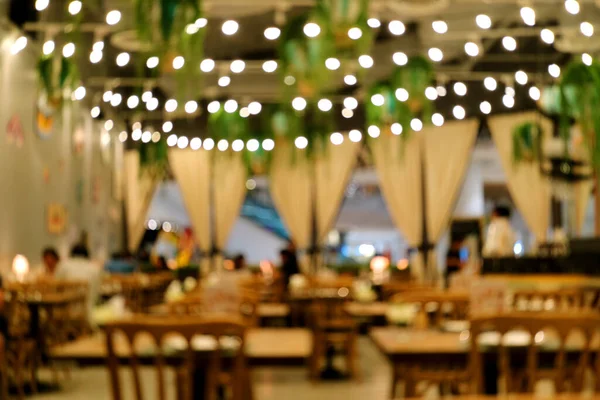 Restaurante Cafetería Fuera Foco Con Gente Relajándose Disfrutando Comida Fondo — Foto de Stock