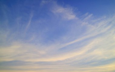 Blue Sky and Cirrus Clouds for Background or Banner clipart