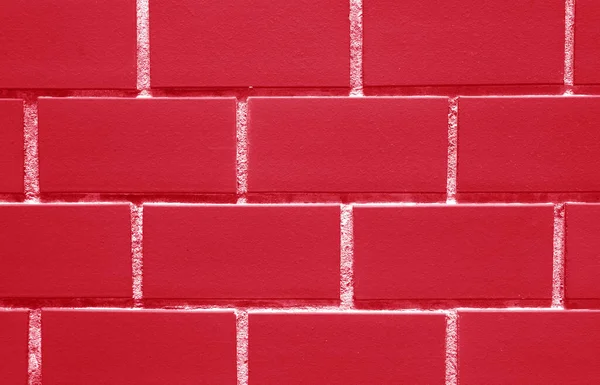 Ściana Murowana Kolorze Truskawkowo Czerwonym Zamykana Tle Tekstura Wzór — Zdjęcie stockowe