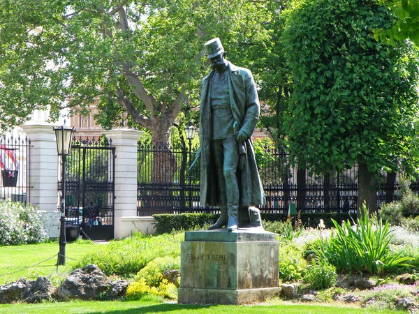 Estátua Imperador Franz Joseph Burggarten Viena Áustria — Fotografia de Stock