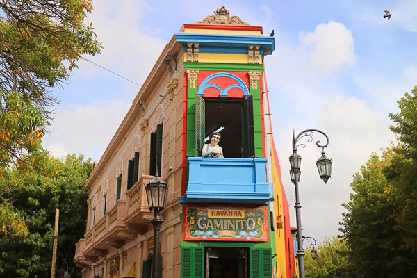 Edifício Vintage Colorido Boca Bairro Buenos Aires Argentina América Sul — Fotografia de Stock